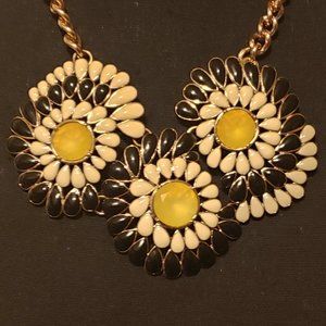 Vintage Liz Claborne Statement Necklace Demi Paure Floral Design
